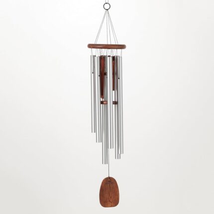 PYRAMID WIND CHIME - Wooden top holder  with aluminium pipes